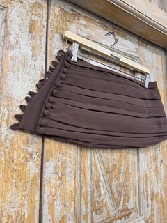 БАСКА с драпировкой и рядом пуговиц (из шифона), ШОКОЛАД - фото 41732