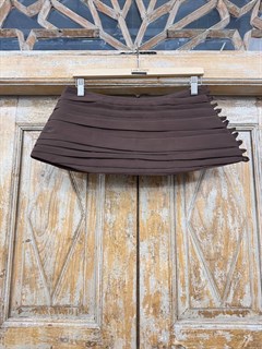 БАСКА с драпировкой и рядом пуговиц (из шифона), ШОКОЛАД - фото 41733