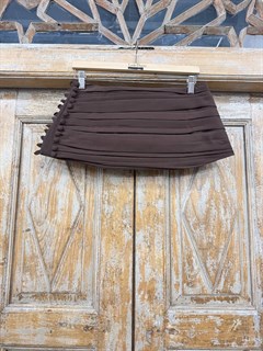 БАСКА с драпировкой и рядом пуговиц (из шифона), ШОКОЛАД - фото 41734