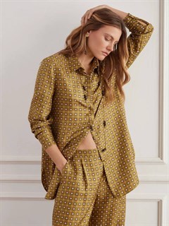 РУБАШКА классическая удлиненная с супатной застежкой (из натурального шелка)