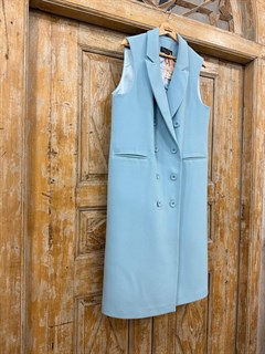 ЖАКЕТ типа "ЖИЛЕТ" ДВУБОРТНЫЙ OVERSIZE, удлиненный (из поливискозы) - фото 41878
