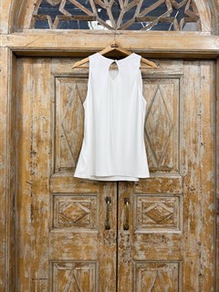 ТОП с американской проймой, двойной, по косой (из мягкого атласа, двусторонний), МОЛОЧНО-БЕЛЫЙ - фото 41902