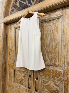 ТОП с американской проймой, двойной, по косой (из мягкого атласа, двусторонний), МОЛОЧНО-БЕЛЫЙ - фото 41903