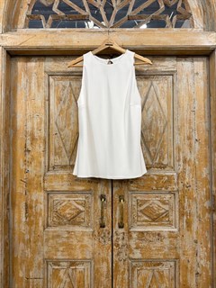 ТОП с американской проймой, двойной, по косой (из мягкого атласа, двусторонний), МОЛОЧНО-БЕЛЫЙ - фото 41905