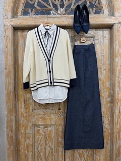 КАРДИГАН "ПРЕППИ" (из хлопка с акрилом) - фото 41918