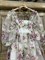 ПЛАТЬЕ "ОБЛАКО" миди с рукавами-буфами, пышной юбкой с оборками, из шелковой органзы в цветы - фото 11795