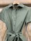 ПЛАТЬЕ-РУБАШКА с рубашечным воротником и юбкой со складками (67 см длина) - фото 17020