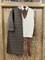 ПЛАТЬЕ миди с рубашечным верхом, юбкой трапецией, белым воротничком (вискоза в принт) - фото 19549