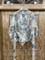 БЛУЗКА-накидка из органзы на запАхе, с отложным воротником (цветочный шелк-органза) - фото 22882