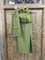 ЮБКА карандаш миди с разрезом (из премиум костюмной шерсти в зеленом меланже) - фото 26525