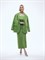 ЮБКА карандаш миди с разрезом (из премиум костюмной шерсти в зеленом меланже) - фото 26980
