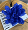 БРОШЬ-ЧОКЕР, ЦВЕТОК "ПИОН" среднего размера (ЯРКО-СИНИЙ) - фото 38159
