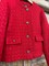 ЖАКЕТ короткий в стиле Шанель (из красного твида с пайетками) - фото 39770