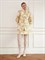 ЮБКА (ТРАПЕЦИЯ, D-45, МИНИ, из шелкового жаккарда GUCCI), БЕЖЕВЫЙ в цветы - фото 41664